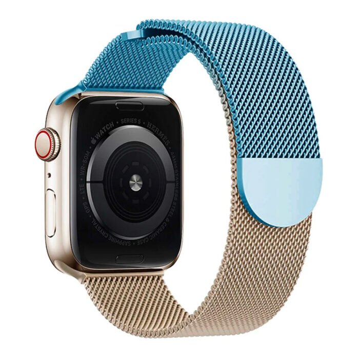 Bracelets Métalliques Apple Watch - Gold Bleu – Image 1