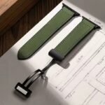 Bracelet Cuir + Silicone Fermeture Magnétique - Vert