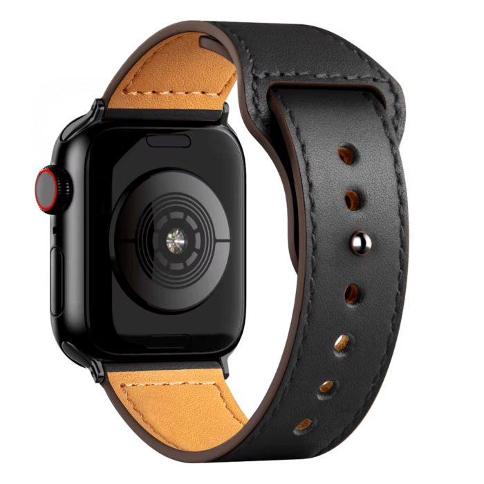 Bracelet Cuir véritable noir - Apple Watch – Image 1