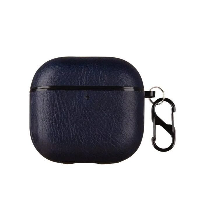 Housse AirPods en cuir veritable - Bleu – Image 1