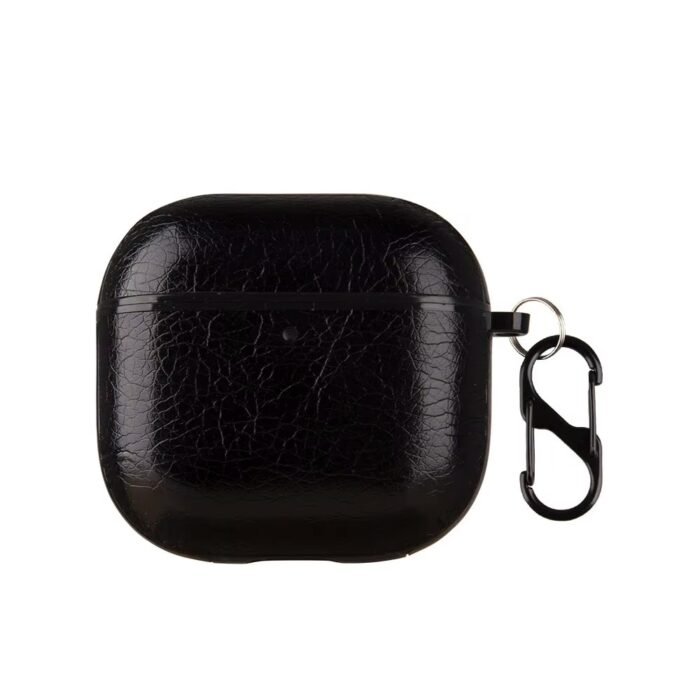 Housse AirPods en cuir veritable - Noir – Image 1