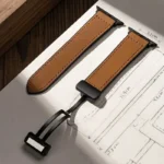 Bracelet Cuir + Silicone Fermeture Magnétique - Marron