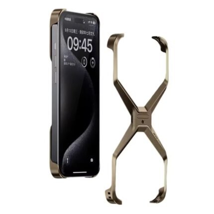 Coque de luxe en aluminium sans cadre en forme de X - Desert Titanium