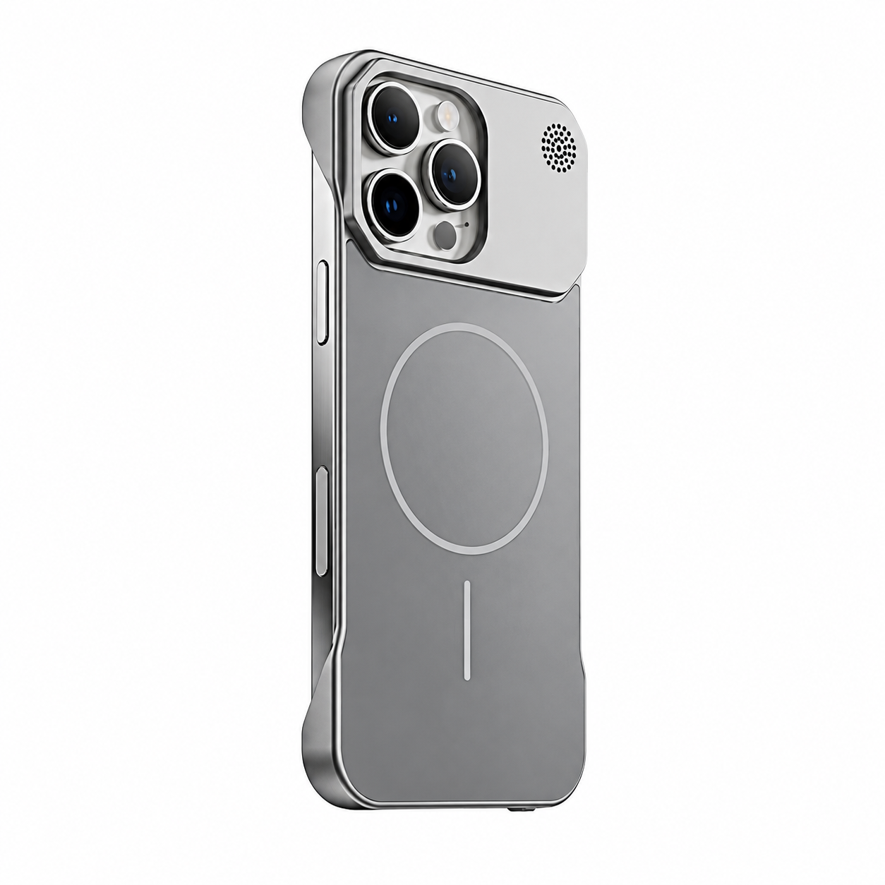 edfefe Coque antichoc sans bordures Magsafe pour aromathérapie - Gris argent – Image 1