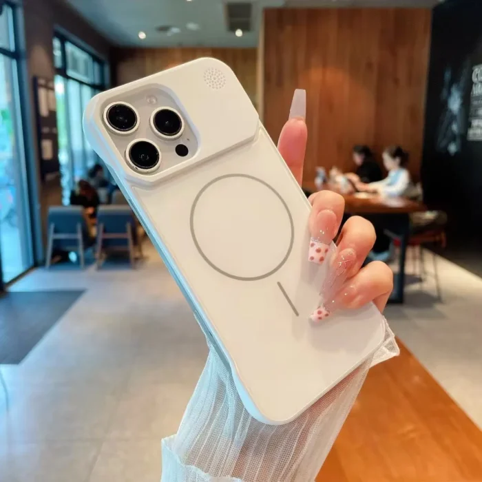 Coque antichoc sans bordures Magsafe pour aromathérapie - Blanc – Image 1