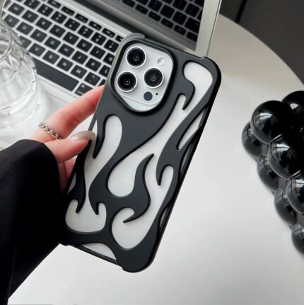 Coque en silicone Flamme Noir