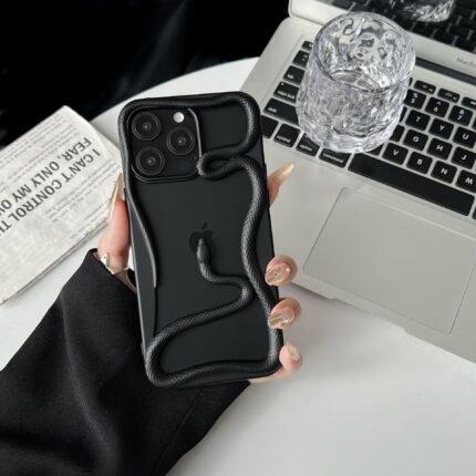 Coque en forme de serpent creux - Noir