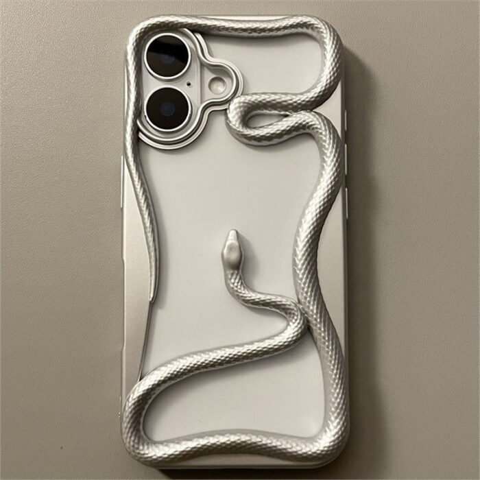 Coque en forme de serpent creux – Gris – Image 1