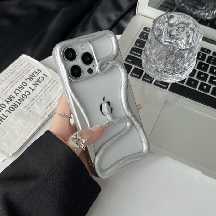 Coque en forme de serpent creux - Gris – Image 1